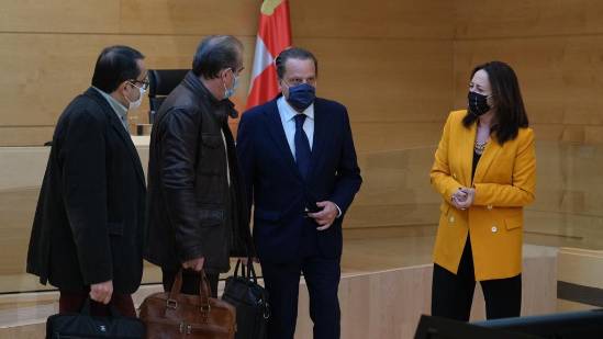 El presidente instantes previos a la comparecencia